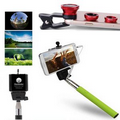 iBank(R)Selfie Stick + Fisheye Wide Angle Camera Lens